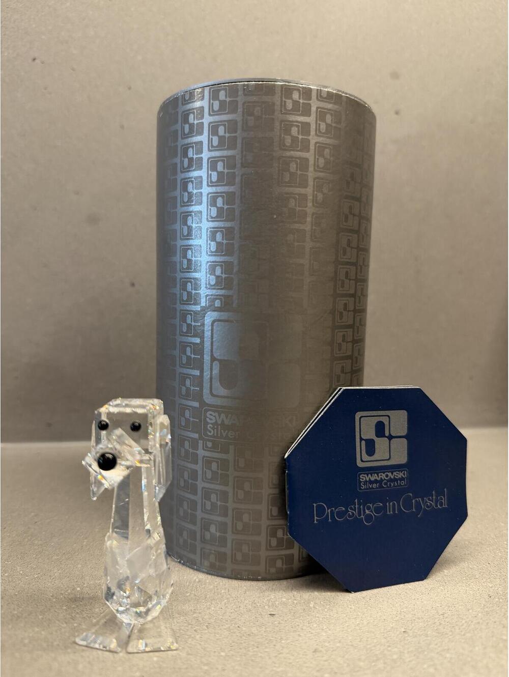 Vintage Swarovski Standing Dog Pluto 010024 7635 NR 070 Box COA Retired